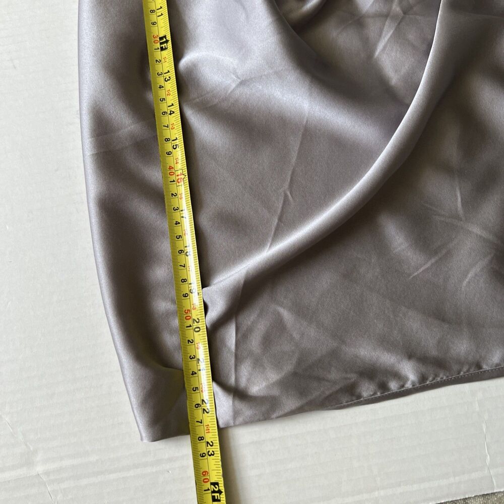 Ramy Brook S Harriet Halter Silk Gray Charmeuse Slvless Top Blouse Shirt NWT - Picture 8 of 11